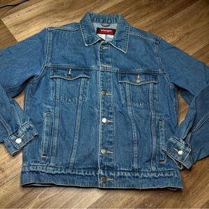 Vintage Wrangler Jacket Men's S Blue Denim Trucker Hero Workwear Jean Casual